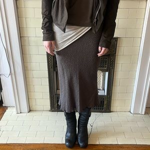 Rick Owens FW13 Plinth Textured Midi Skirt